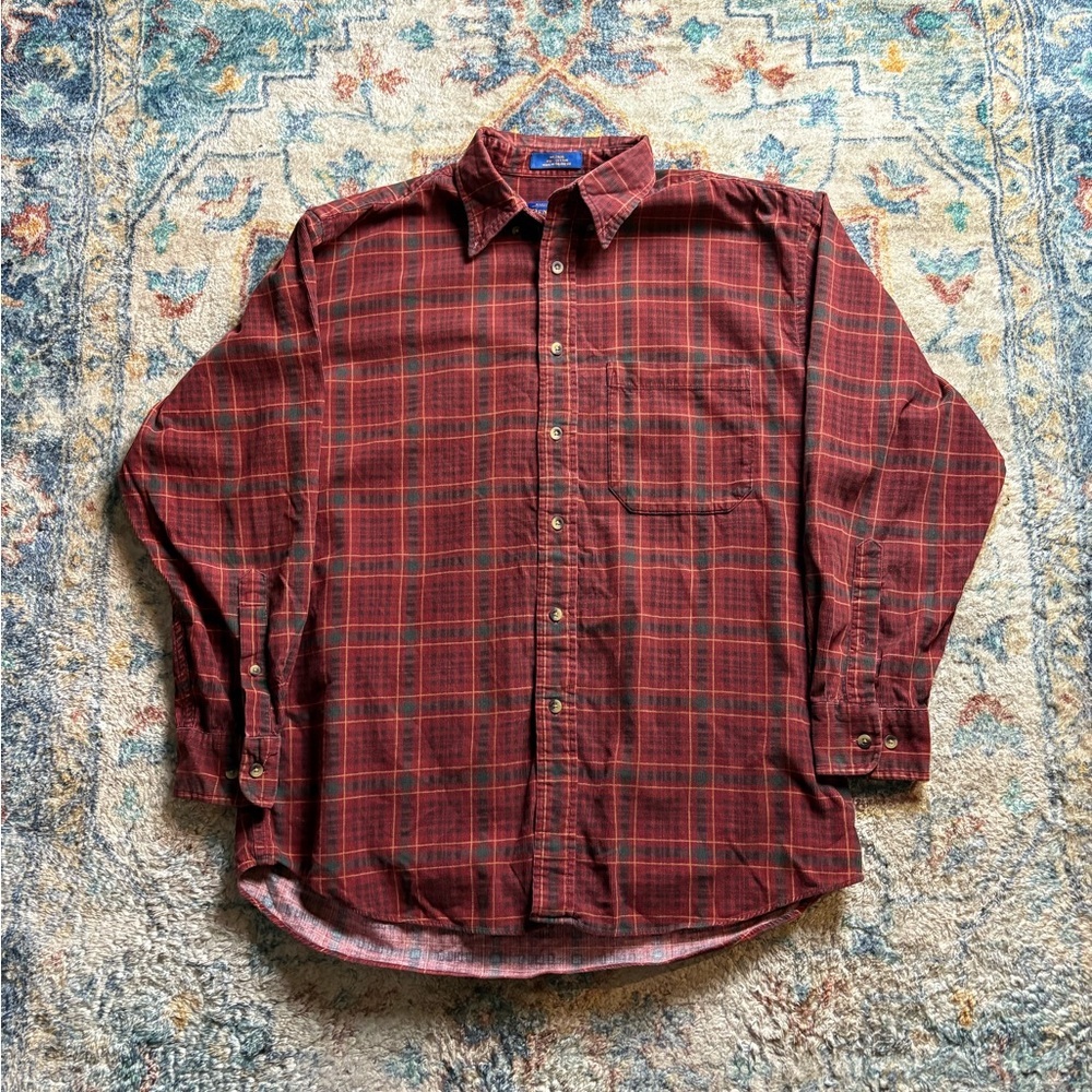 Vintage Pendleton Plaid Button-up Shirt Medium